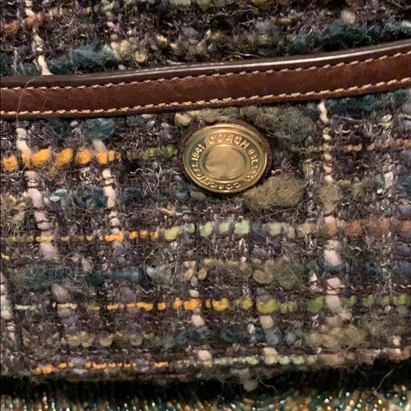 Coach Rare vintage  Chelsea purse w/wool tweed - Picture 2 of 10